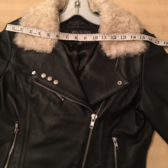 Host Pick! Wilsons Pelle Studio Leather Biker Jacket - Picture 12 of 14